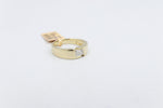 10ct Yellow Gold Lab Grown Radiant Cut Diamond Mens Ring TDW 1ct