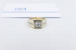 10ct Yellow Gold Lab Grown Diamond Mens Ring TDW 1.5ct