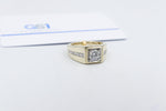 10ct Yellow Gold Lab Grown Diamond Mens Ring TDW 1.5ct