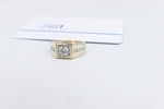 10ct Yellow Gold Lab Grown Diamond Mens Ring TDW 1.5ct