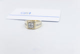 10ct Yellow Gold Lab Grown Diamond Mens Ring TDW 1.5ct