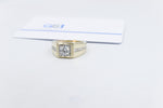 10ct Yellow Gold Lab Grown Diamond Mens Ring TDW 1.5ct