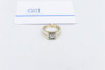 10ct Yellow Gold Lab Grown Diamond Mens Ring TDW 1.5ct