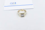 10ct Yellow Gold Lab Grown Diamond Mens Ring TDW 1.5ct