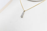 14kt Gold Set TDW 1ct Solitaire Lab Grown Diamond Pendent
