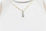 14kt Gold Set TDW 1ct Solitaire Lab Grown Diamond Pendent