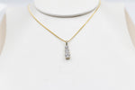 14kt Gold Set TDW 1ct Solitaire Lab Grown Diamond Pendent