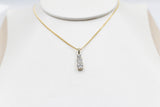 14kt Gold Set TDW 1ct Solitaire Lab Grown Diamond Pendent