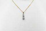 14kt Gold Set TDW 1ct Solitaire Lab Grown Diamond Pendent