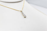 14kt Gold Set TDW 1ct Solitaire Lab Grown Diamond Pendent