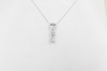 14ct White Gold Lab Grown Pear Diamond pendent TDW 1ct
