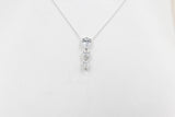 14ct White Gold Lab Grown Pear Diamond pendent TDW 1ct