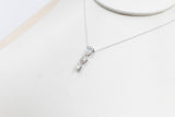 14ct White Gold Lab Grown Pear Diamond pendent TDW 1ct