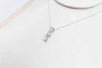 14ct White Gold Lab Grown Pear Diamond pendent TDW 1ct