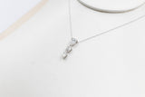 14ct White Gold Lab Grown Pear Diamond pendent TDW 1ct