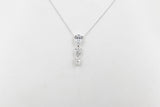 14ct White Gold Lab Grown Pear Diamond pendent TDW 1ct