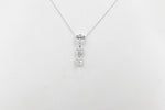 14ct White Gold Lab Grown Pear Diamond pendent TDW 1ct