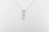 14ct White Gold Lab Grown Pear Diamond pendent TDW 1ct