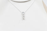 14ct White Gold Lab Grown Pear Diamond pendent TDW 1ct