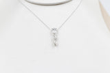 14ct White Gold Lab Grown Pear Diamond pendent TDW 1ct