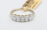 14ct Yellow Gold Lab Grown Oval Diamond 1ct TDW Ring
