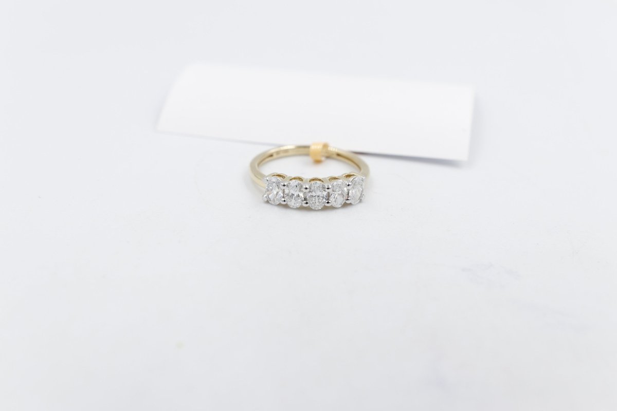 14ct Yellow Gold Lab Grown Oval Diamond 1ct TDW Ring