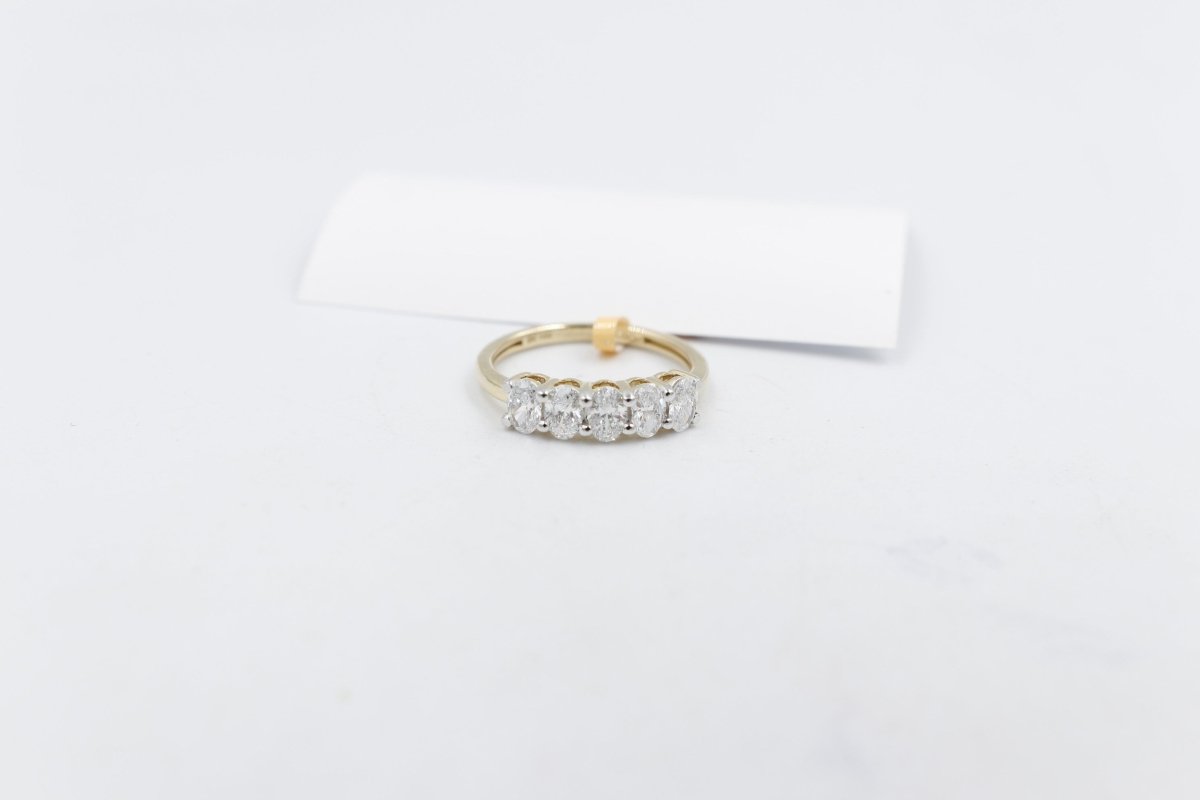 14ct Yellow Gold Lab Grown Oval Diamond 1ct TDW Ring
