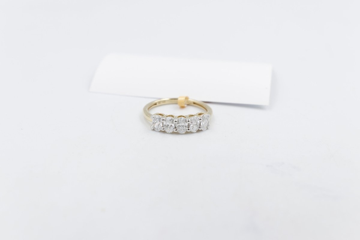 14ct Yellow Gold Lab Grown Oval Diamond 1ct TDW Ring