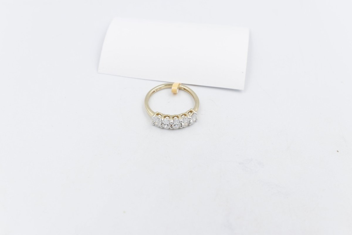 14ct Yellow Gold Lab Grown Oval Diamond 1ct TDW Ring