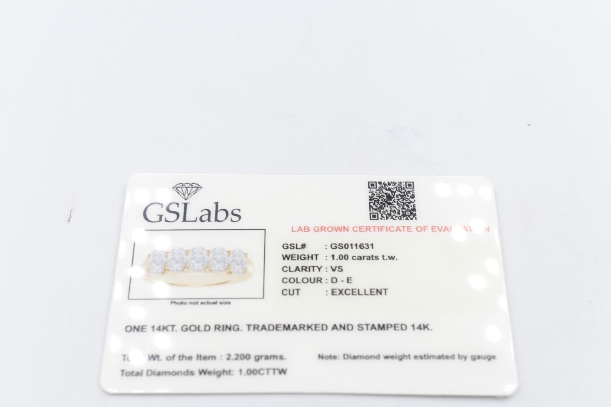 14ct Yellow Gold Lab Grown Oval Diamond 1ct TDW Ring