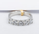 10ct White Gold Lab Grown Diamond  5 stone 1 carat Ring
