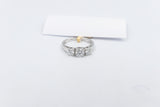 14ct White Gold Lab Grown Diamond  3 stone 1 carat Ring