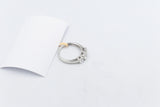 14ct White Gold Lab Grown Diamond  3 stone 1 carat Ring