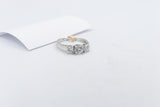 14ct White Gold Lab Grown Diamond  3 stone 1 carat Ring