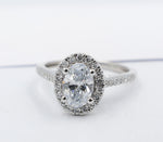 14ct white Gold Lab Grown Oval Diamond carat Ring 1.25ct