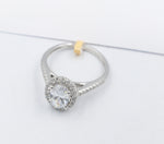14ct white Gold Lab Grown Oval Diamond carat Ring 1.25ct