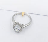 14ct white Gold Lab Grown Oval Diamond carat Ring 1.25ct