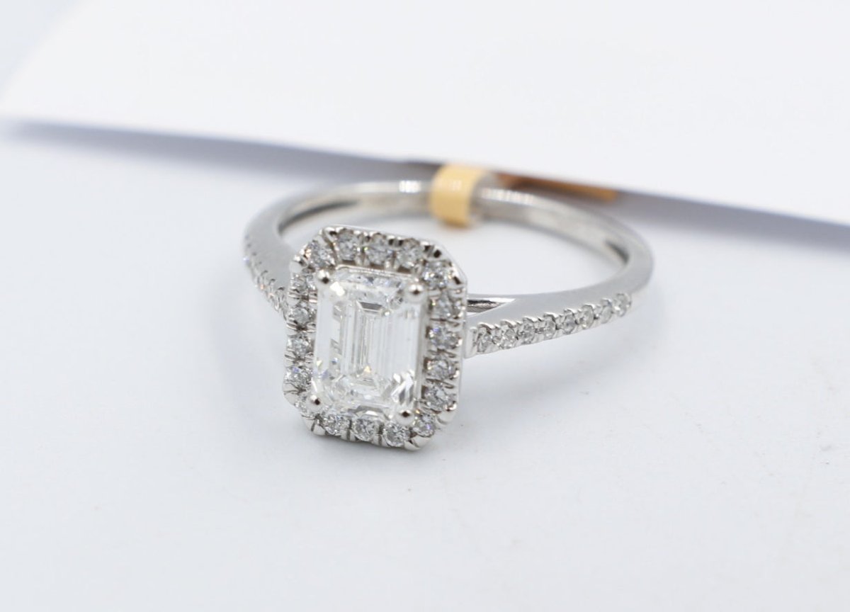 14ct White Gold Lab Grown Radiant Cut Diamond Set TDW 1.25ct