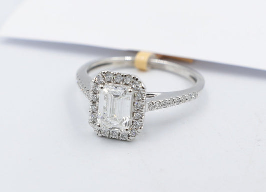 14ct White Gold Lab Grown Radiant Cut Diamond Set TDW 1.25ct