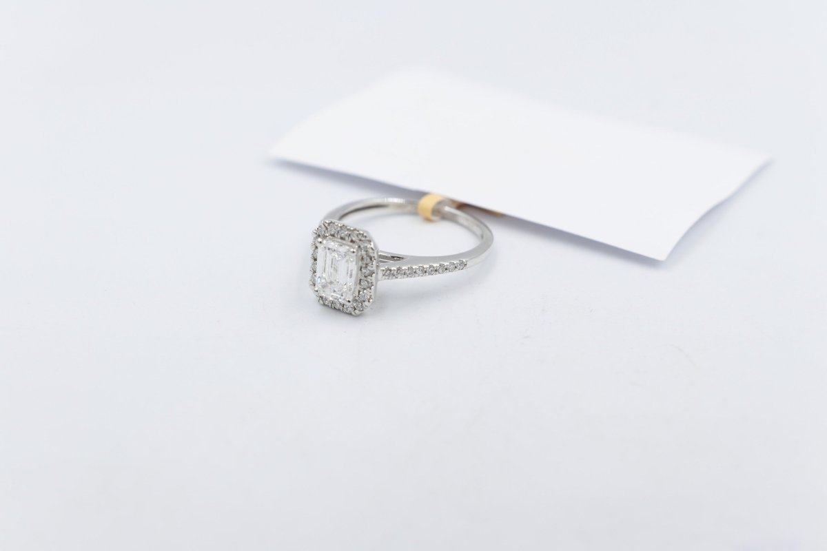 14ct White Gold Lab Grown Radiant Cut Diamond Set TDW 1.25ct