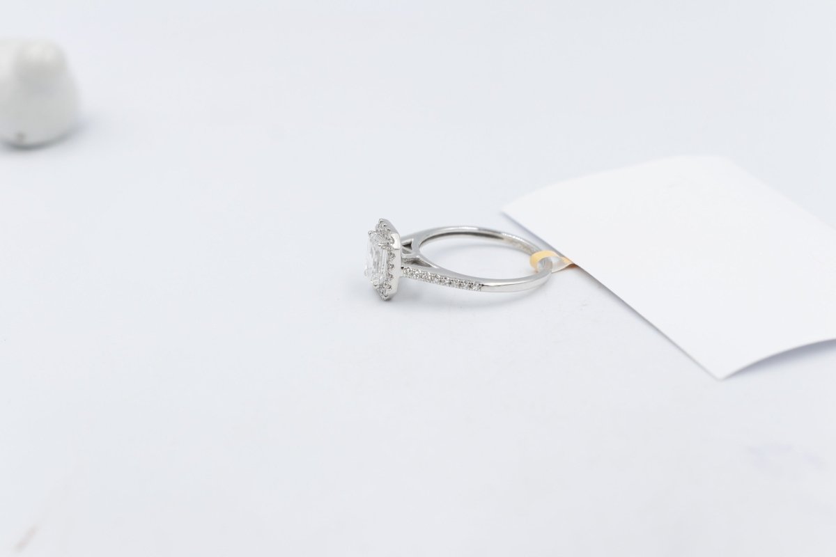 14ct White Gold Lab Grown Radiant Cut Diamond Set TDW 1.25ct