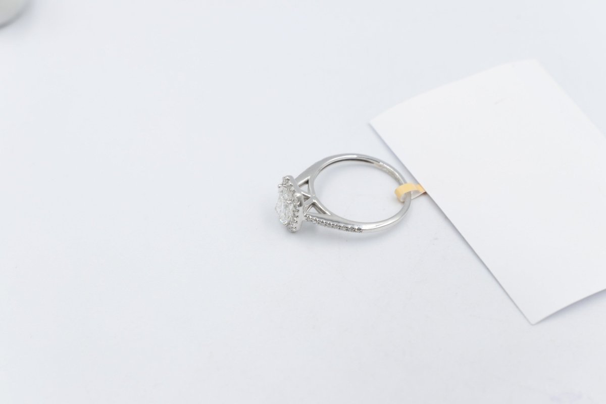14ct White Gold Lab Grown Radiant Cut Diamond Set TDW 1.25ct