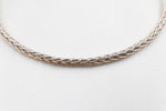 Stg Silver twist rope Two tone necklace 46cm
