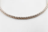 Stg Silver twist rope Two tone necklace 46cm