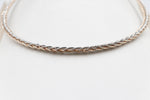 Stg Silver twist rope Two tone necklace 46cm