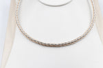 Stg Silver twist rope Two tone necklace 46cm