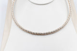 Stg Silver twist rope Two tone necklace 46cm