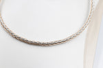 Stg Silver twist rope Two tone necklace 46cm