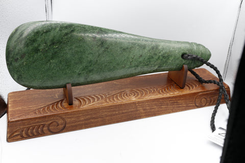 New Zealand Greenstone Mere 350 mm with Base - WG35M