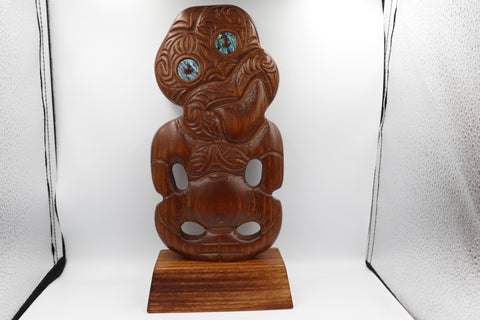 New Zealand Native Wood Tiki on a base WM841B